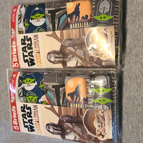 Star wars, disney-handcraft Other - (2) NIP Sz 4 Boys Briefs Star Wars the Mandalorian